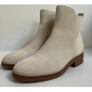 Cole Haan Waterproof Ivory Suede Ankle Boots – Size 7.5 – Never Worn